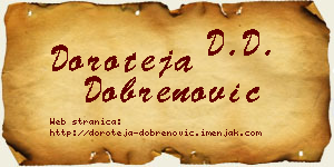 Doroteja Dobrenović vizit kartica
